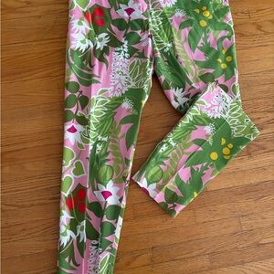 Trina Turk Floral Ankle Pants - Pink, Green, and Yellow